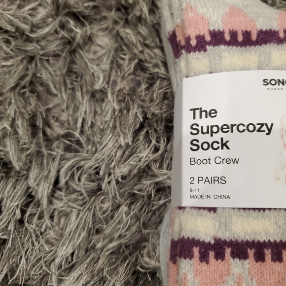 NWT Women's Sonoma Bundle of 2 Super Cozy Boot Crew Socks - Picture 2 of 6